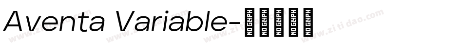 Aventa Variable字体转换